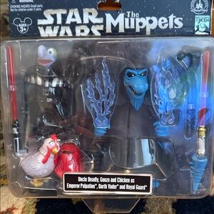 Star Wars Muppet Action Figure Set - Gonzo and Chicken Uncle Deadly Darth Vader